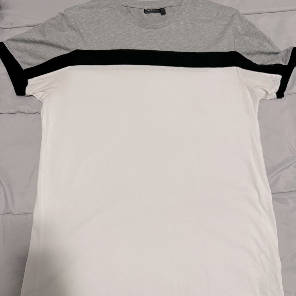 White and grey shirt